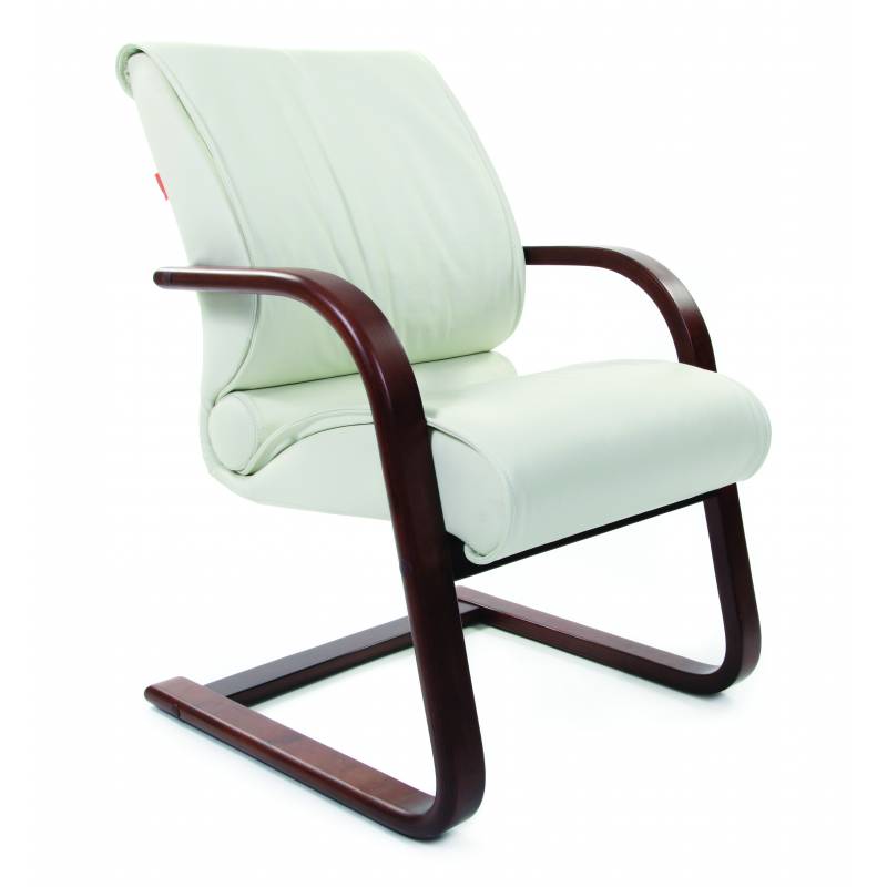 Офисное кресло Chairman 445 Россия WD кожа белая главное фото