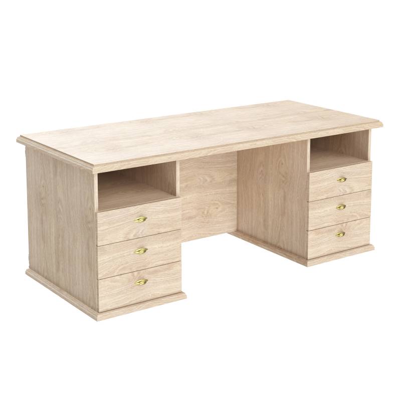 Стол руководителя двух тумбовый RSDT 188 Дуб Девон 1800х800х750 главное фото